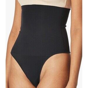 Maidenform Tame Your Tummy High Waist Cooling Thong DMS707 Black XL NWT